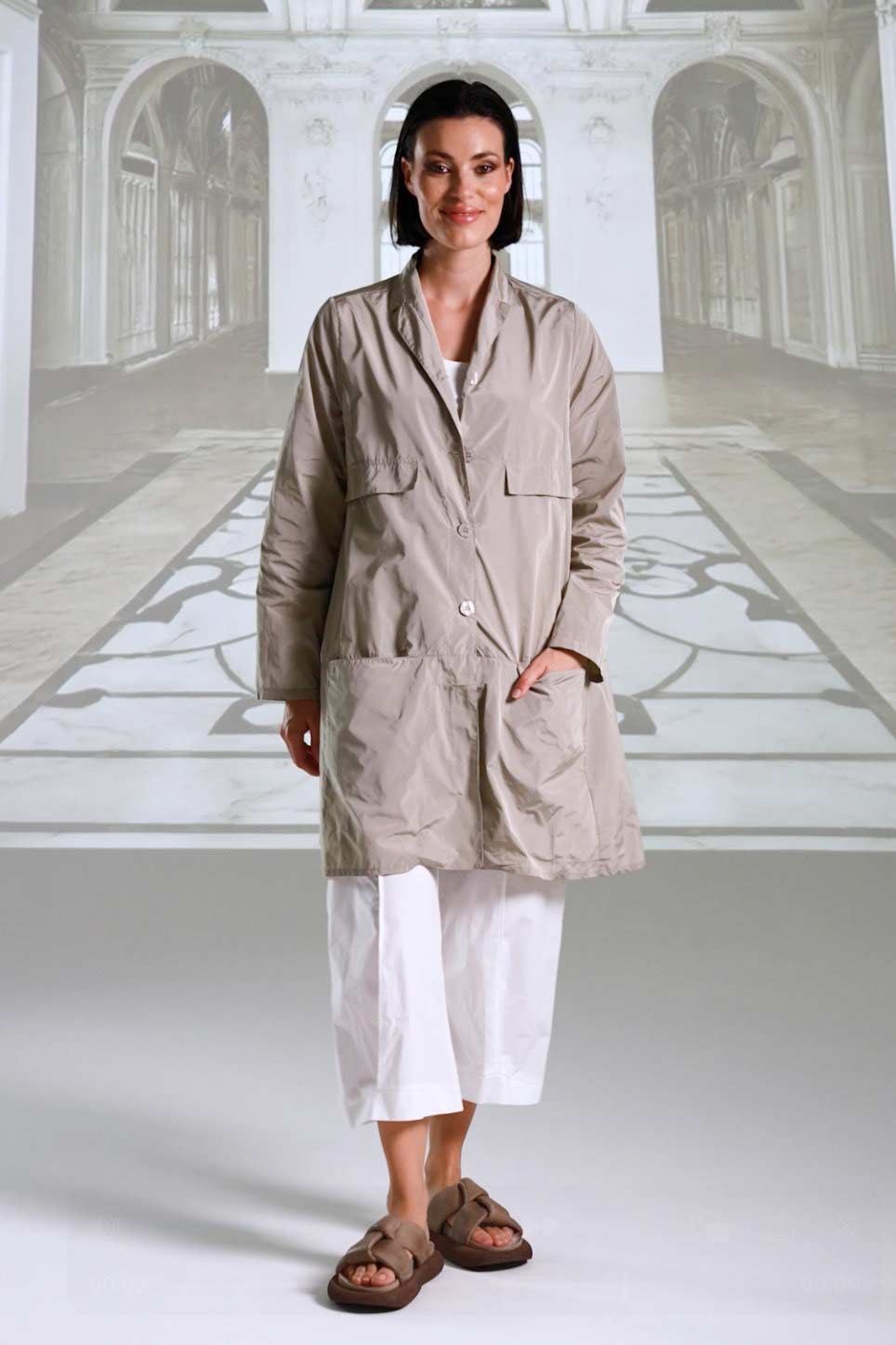 Pants 26154 white kurkuma black Coat 26100 navy sabbia black