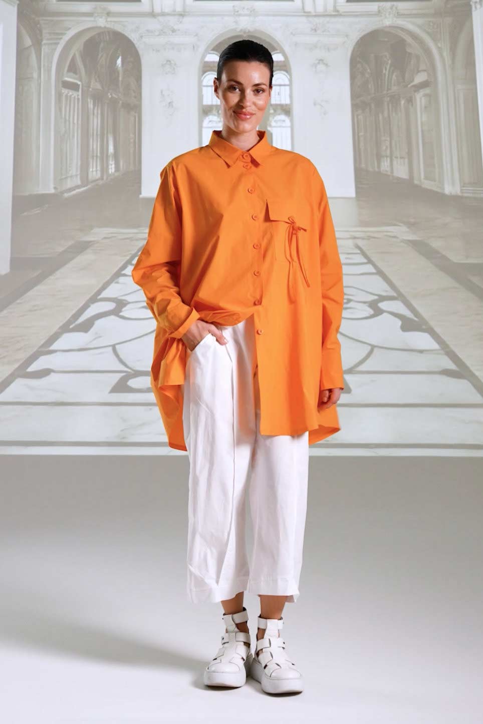 Pants 26154 white kurkuma black Top 26156 white kurkuma black