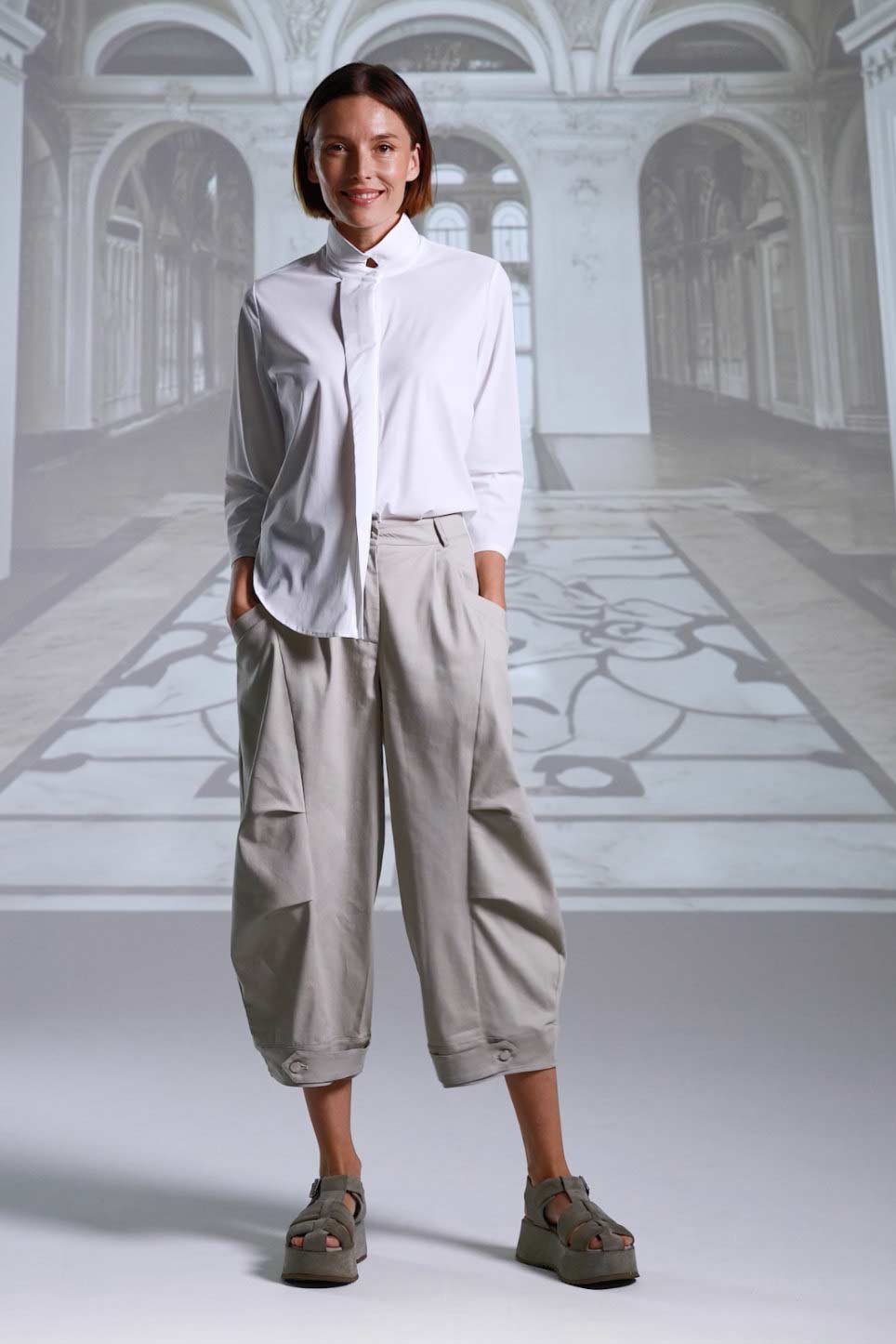 Pants 26202 orig Blouse 26047 white sabbia navy black