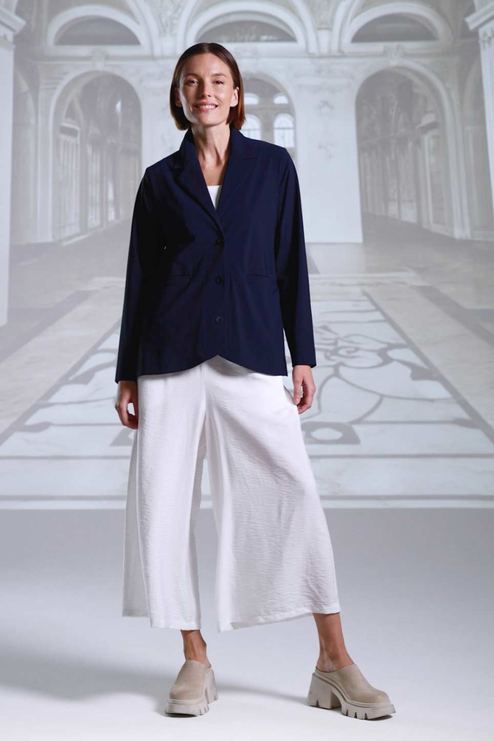 Pants 26220 navy ecru bz 26064 sabbia navy black Top 1001 white sabbia navy black