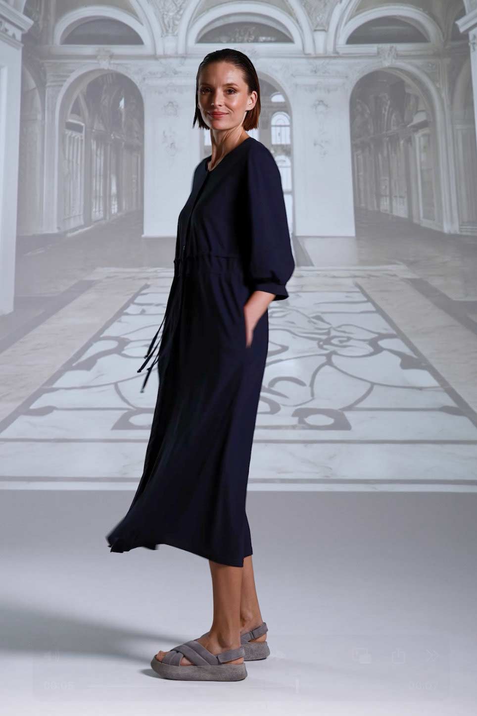 Dress 26066 sabbia navy black