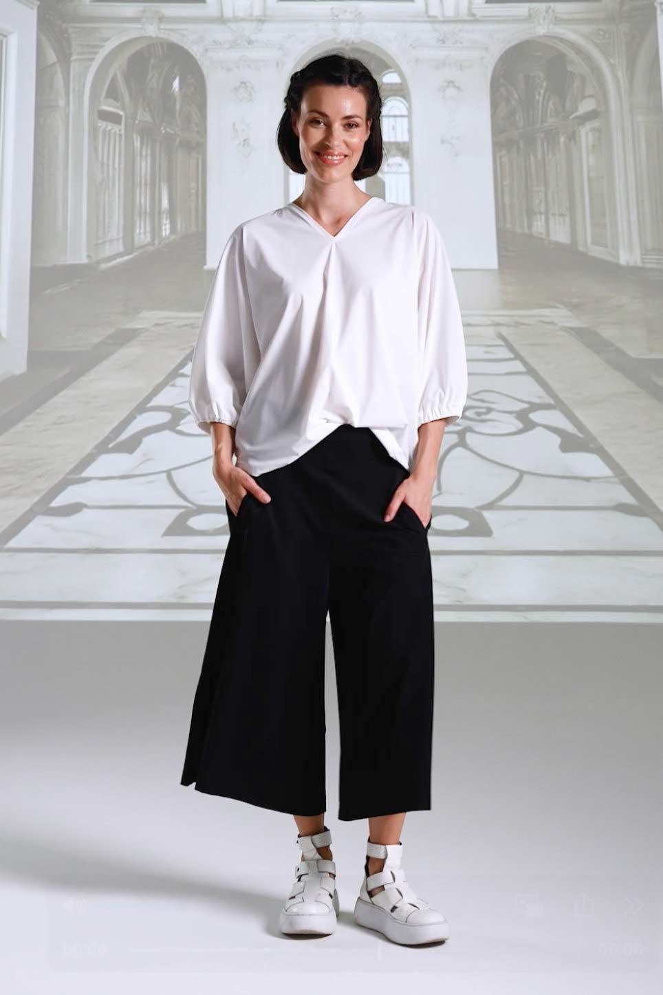 Hose 26021 sabbia weiß navy schwarz Shirt 26041 sabbia weiß navy schwarz