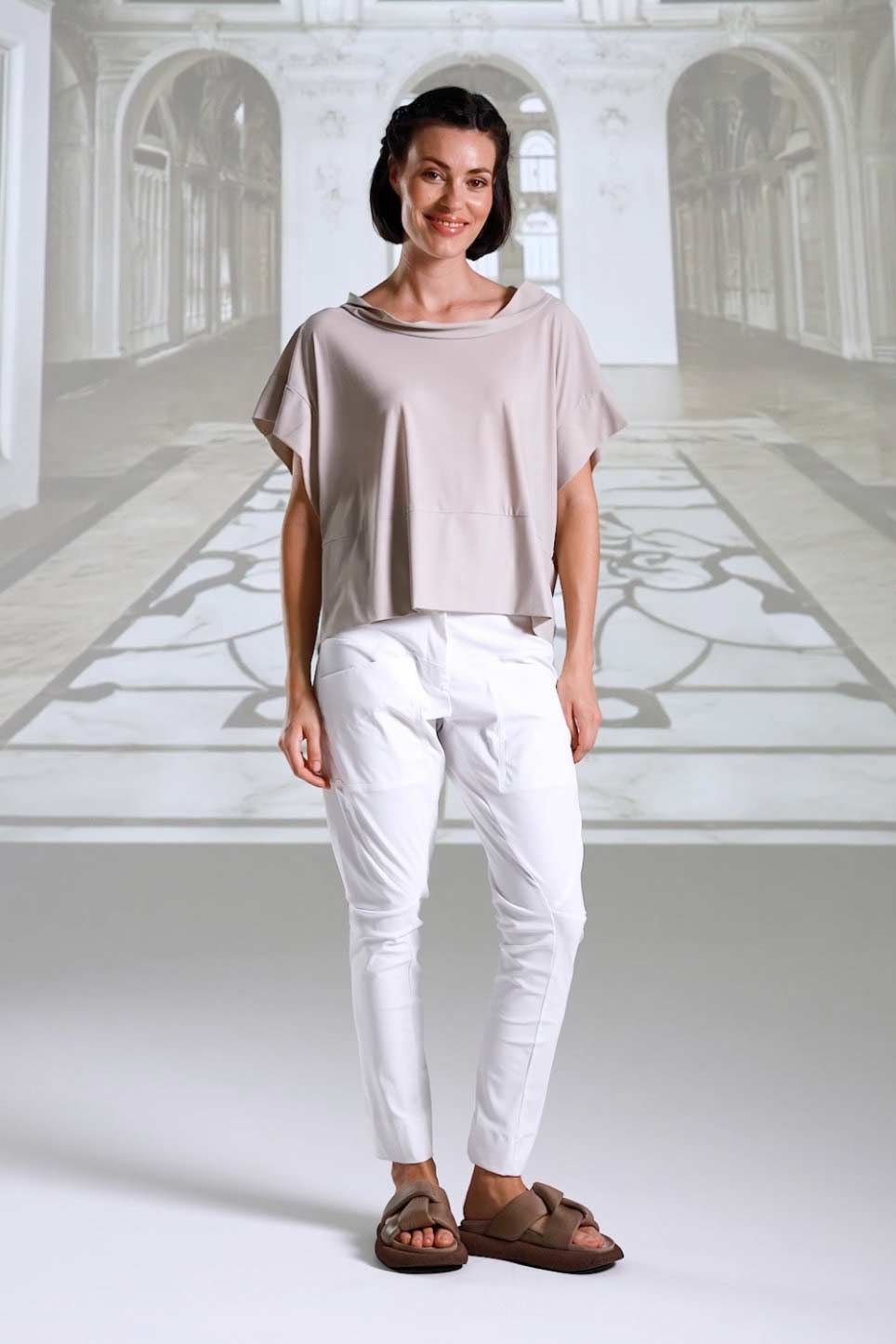 Hose 1010 sabbia weiß navy schwarz Shirt 26080  sabbia weiß navy schwarz